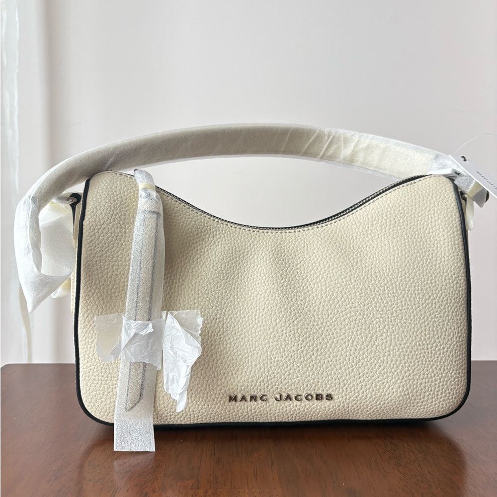 Marc Jacobs Drifter Small Leather Hobo Shoulder Crossbody Bag Logo Strap NWT
